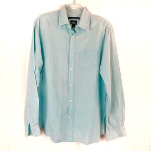 Old Navy | Men's Light Blue Regular Fit Linen Cotton Shirt Large